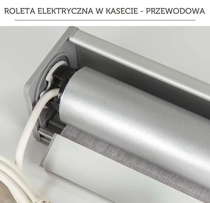 Mechanizm rolety elektrycznej w kasecie
